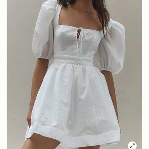 White mini dress